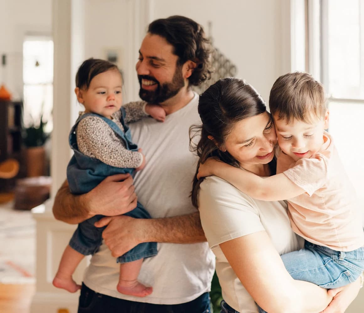 A family together at home
